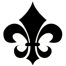 Fleur de lis is literally translated from French as "flower of the lily." It can be seen on the Saints helmet and all around town.